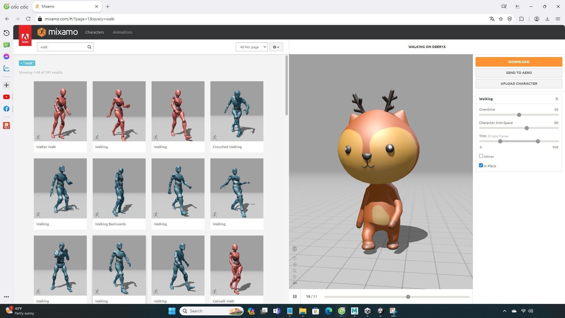 Stylized Deer Animated v001 Low-poly 3D model_3