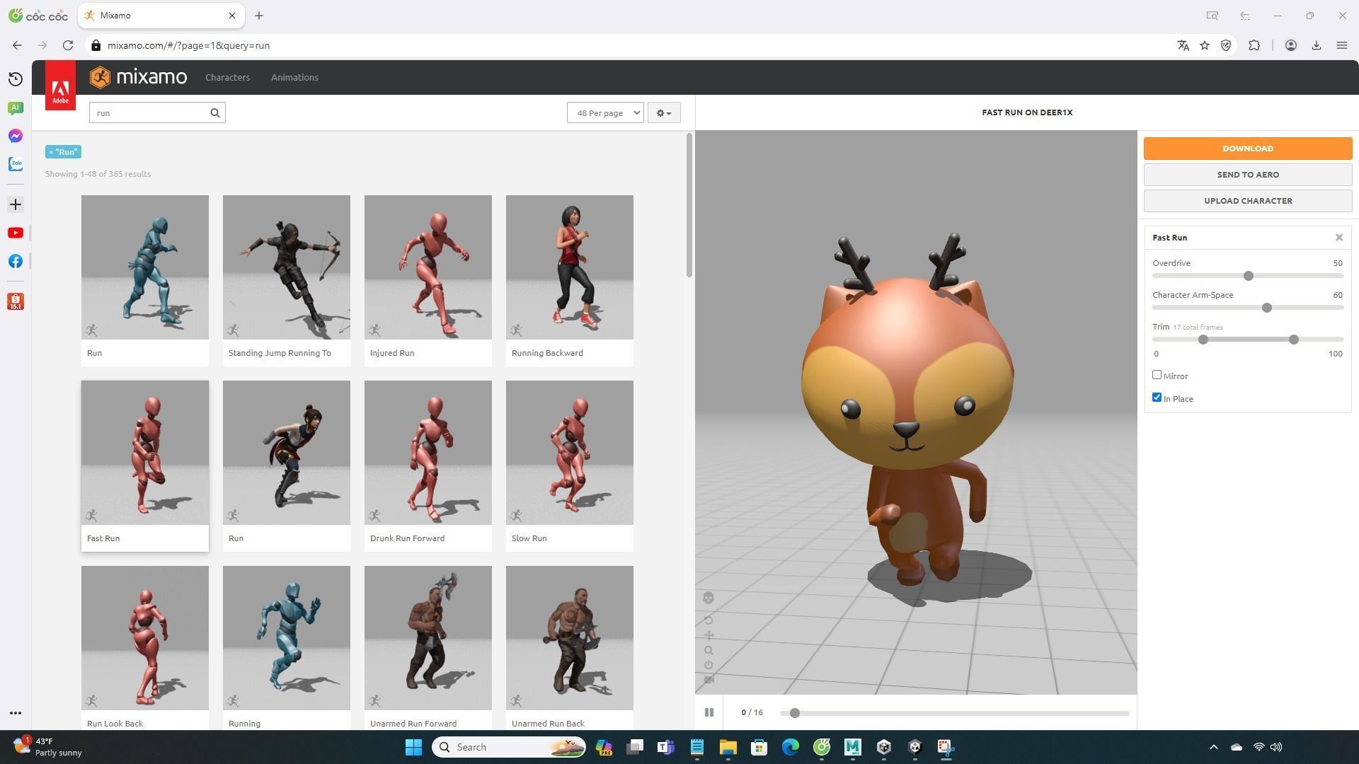 Stylized Deer Animated v001 Low-poly 3D model_5