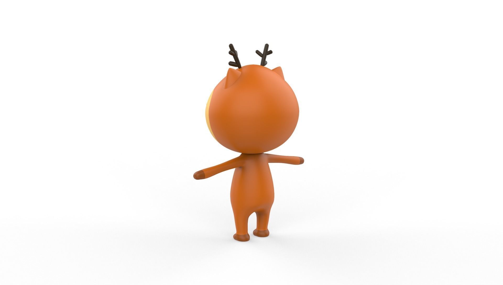 Stylized Deer Animated v001 Low-poly 3D model_18