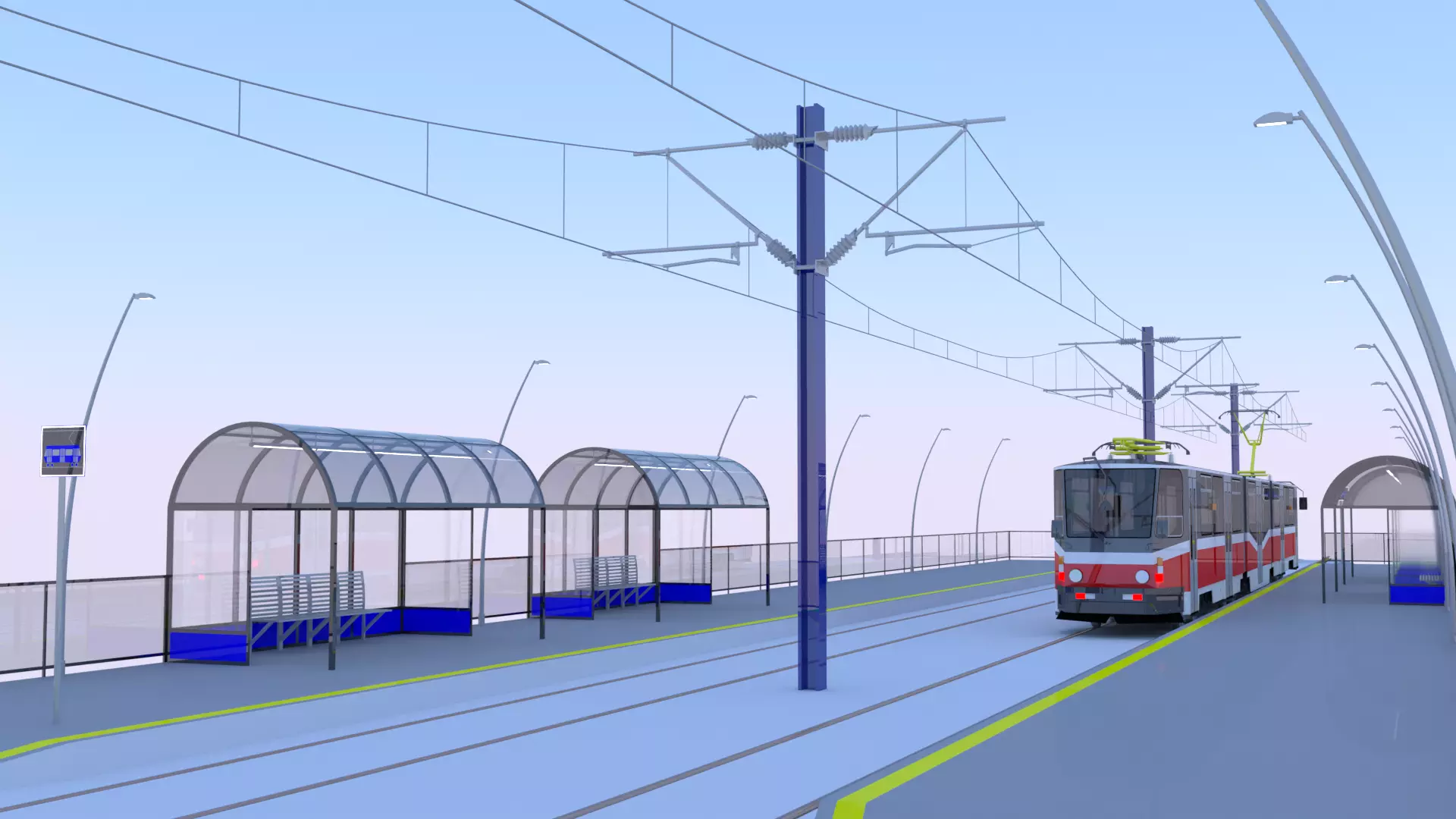 KT8D5 tram stop 3D model_0