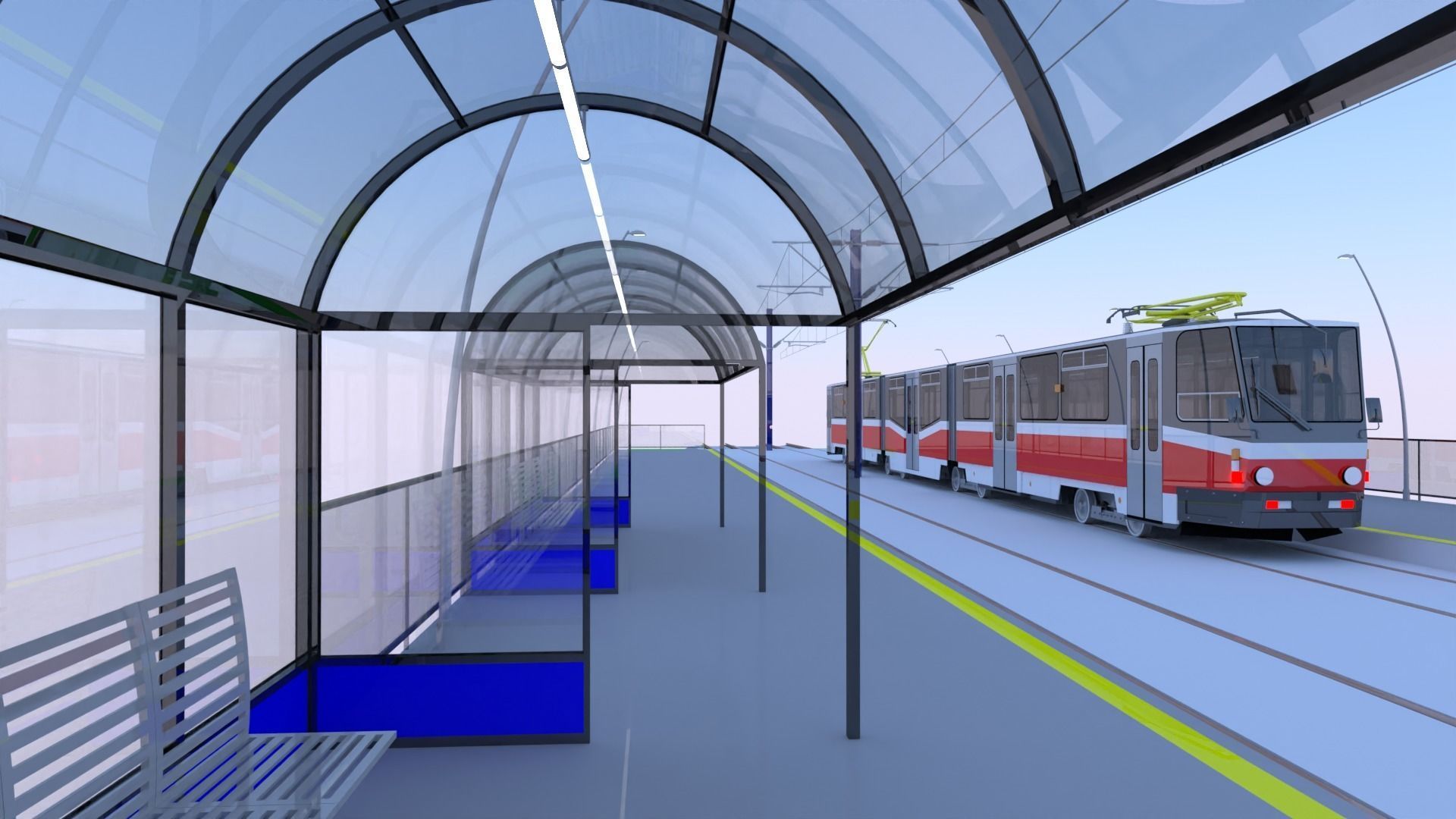 KT8D5 tram stop 3D model_11
