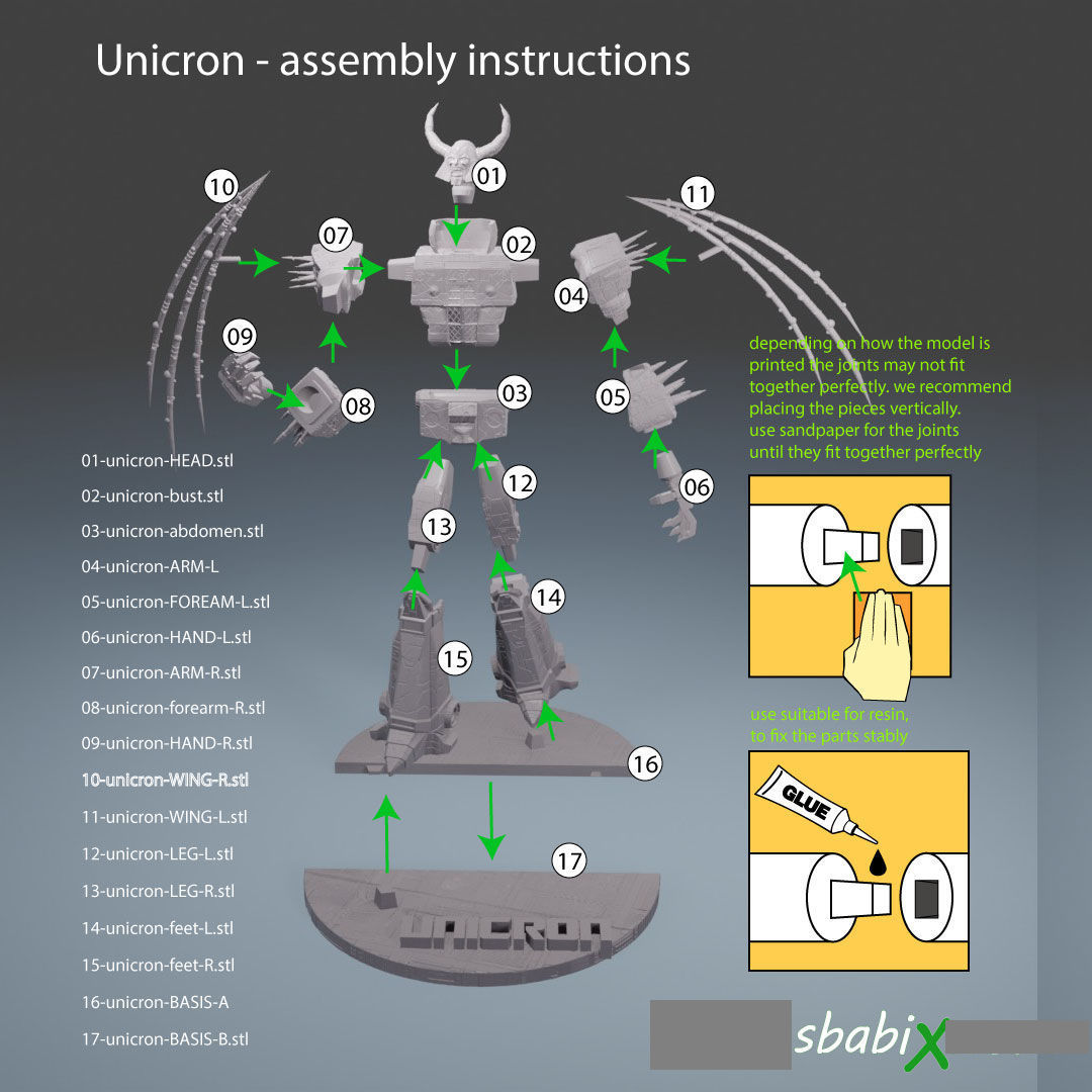 Unicron Villian from Transformers 80s  Stl 3d model-best quality 3D print model_8