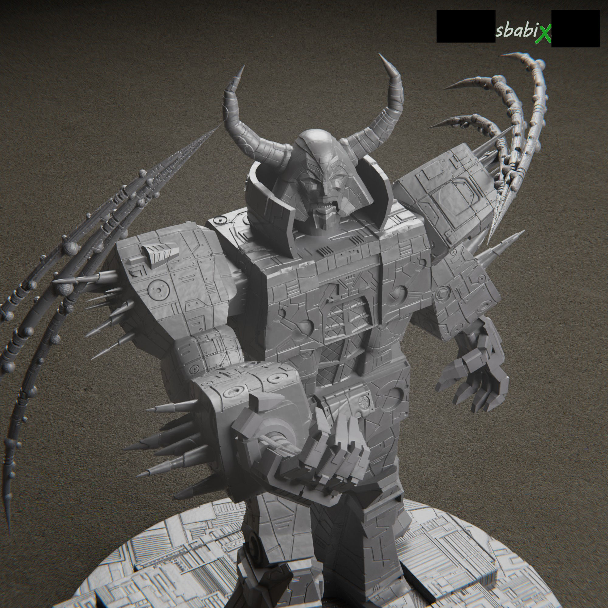 Unicron Villian from Transformers 80s  Stl 3d model-best quality 3D print model_1