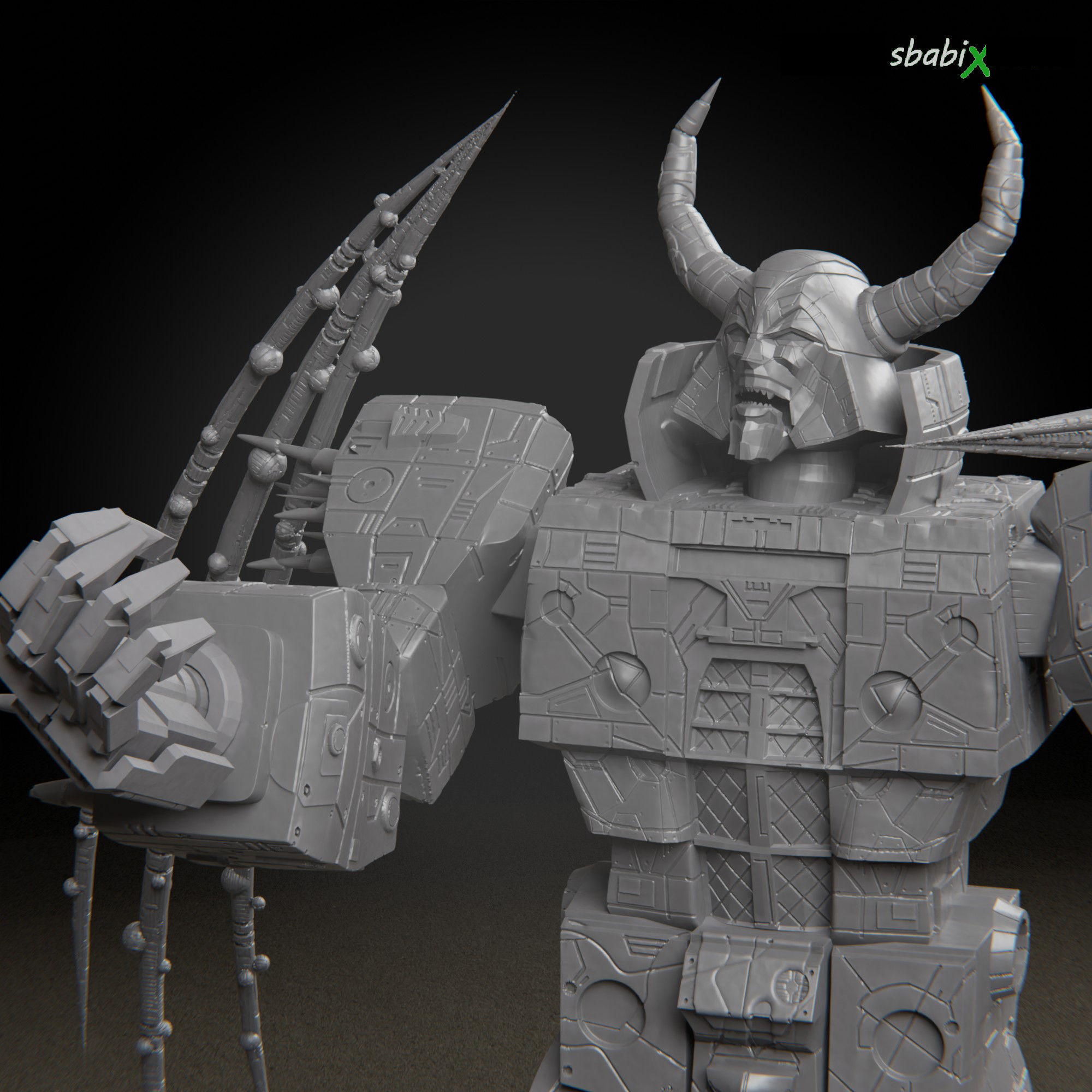 Unicron Villian from Transformers 80s  Stl 3d model-best quality 3D print model_2