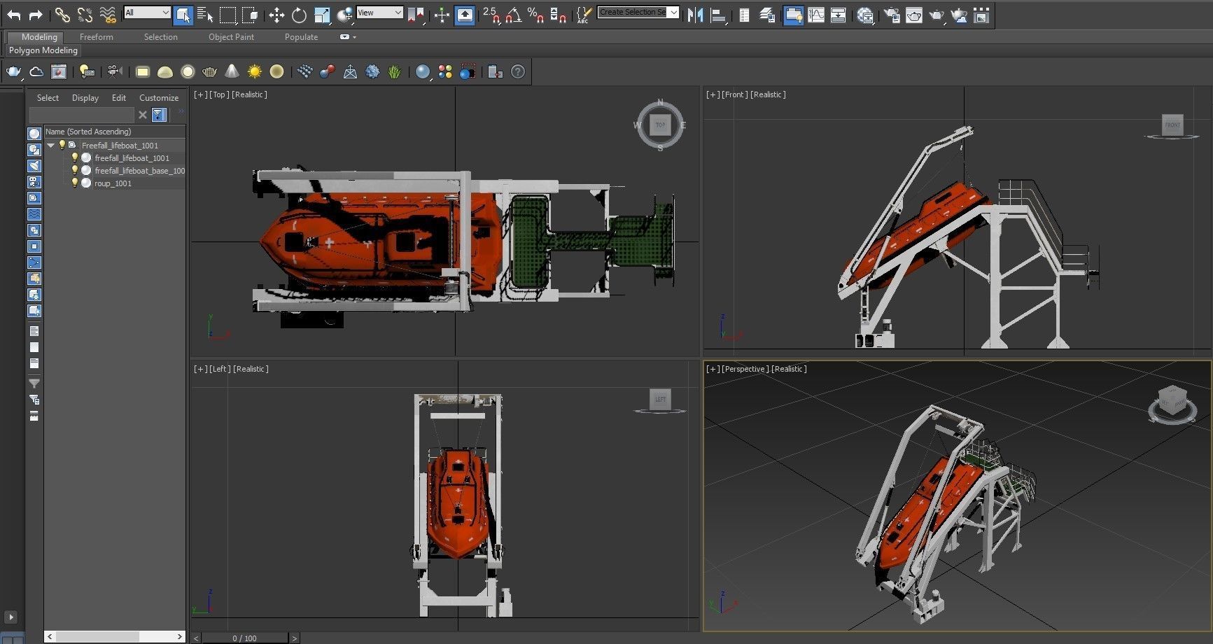Freefall lifeboat 3D model_11