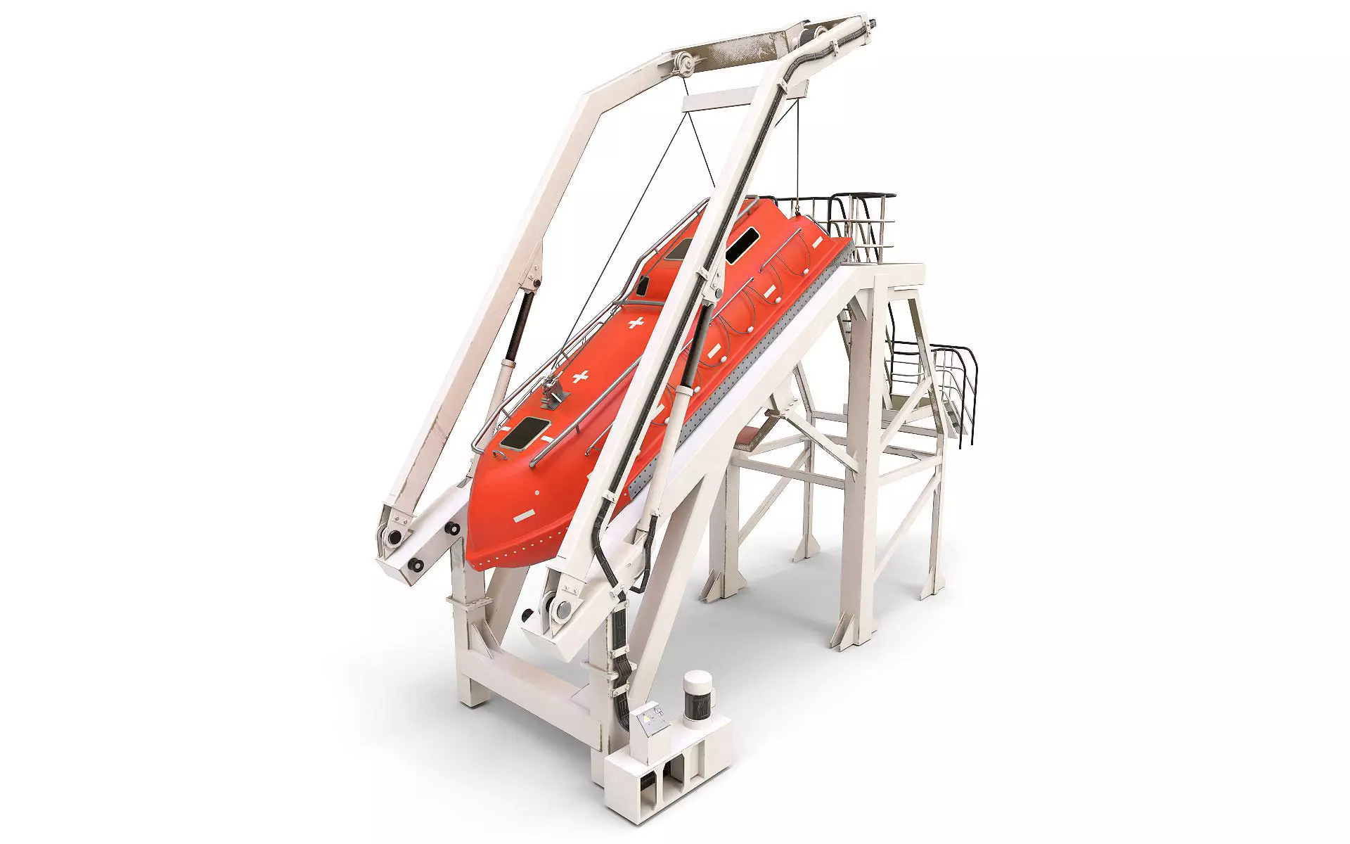 Freefall lifeboat 3D model_0