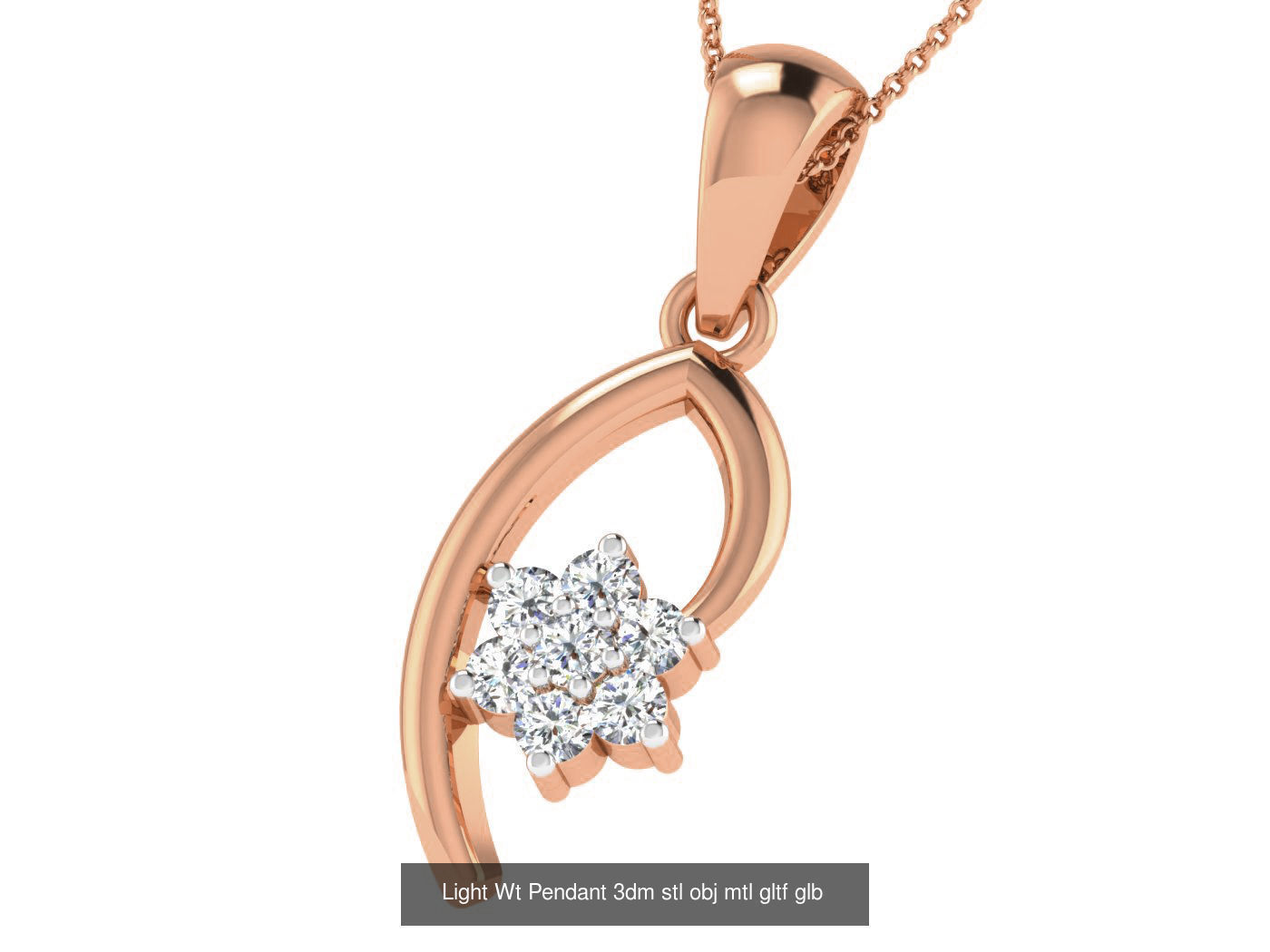 37 Light Wt Pendant 3dm stl obj mtl gltf glb renders details 3D Model Collection_33