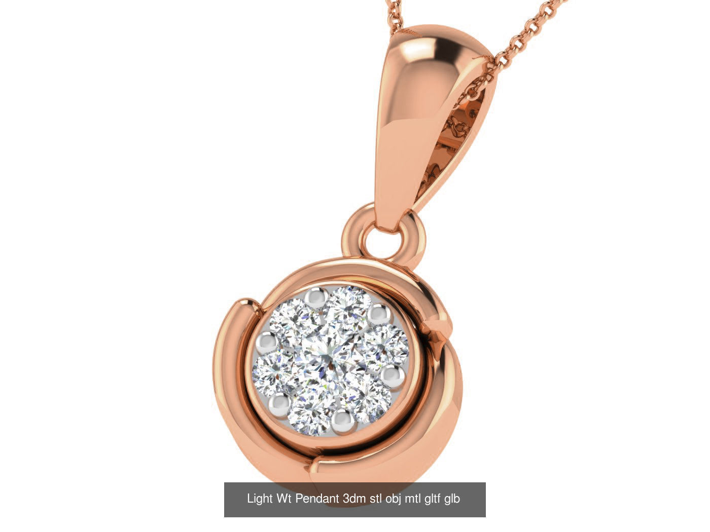 37 Light Wt Pendant 3dm stl obj mtl gltf glb renders details 3D Model Collection_5