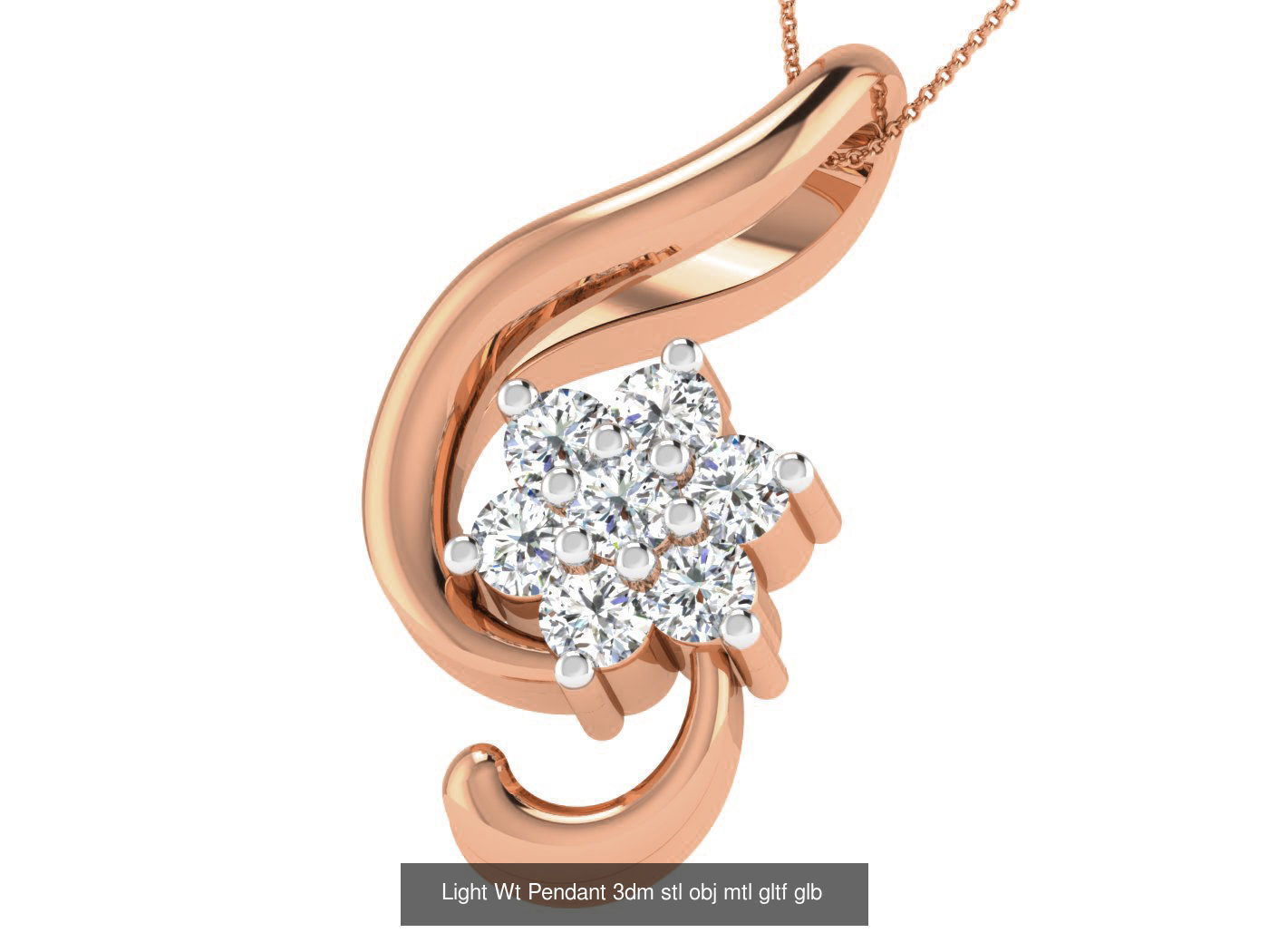 37 Light Wt Pendant 3dm stl obj mtl gltf glb renders details 3D Model Collection_32