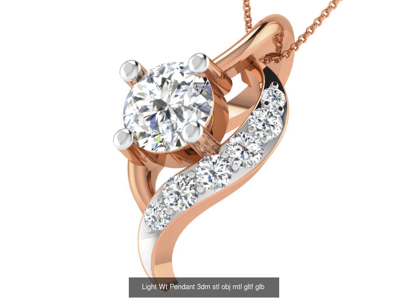 37 Light Wt Pendant 3dm stl obj mtl gltf glb renders details 3D Model Collection_37