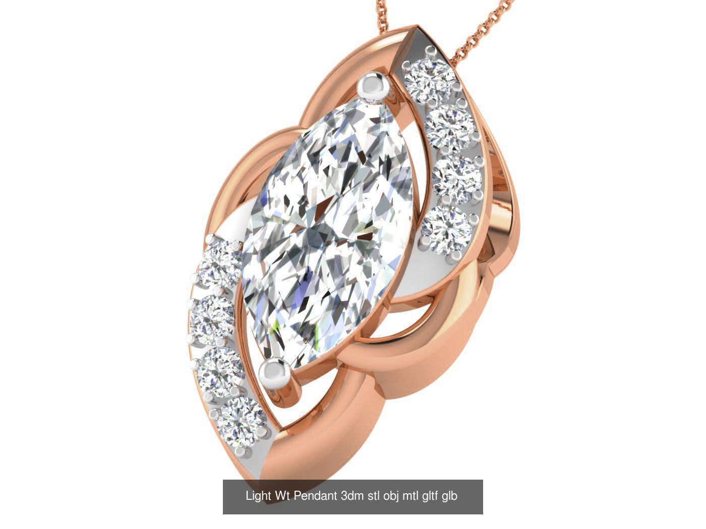 37 Light Wt Pendant 3dm stl obj mtl gltf glb renders details 3D Model Collection_38