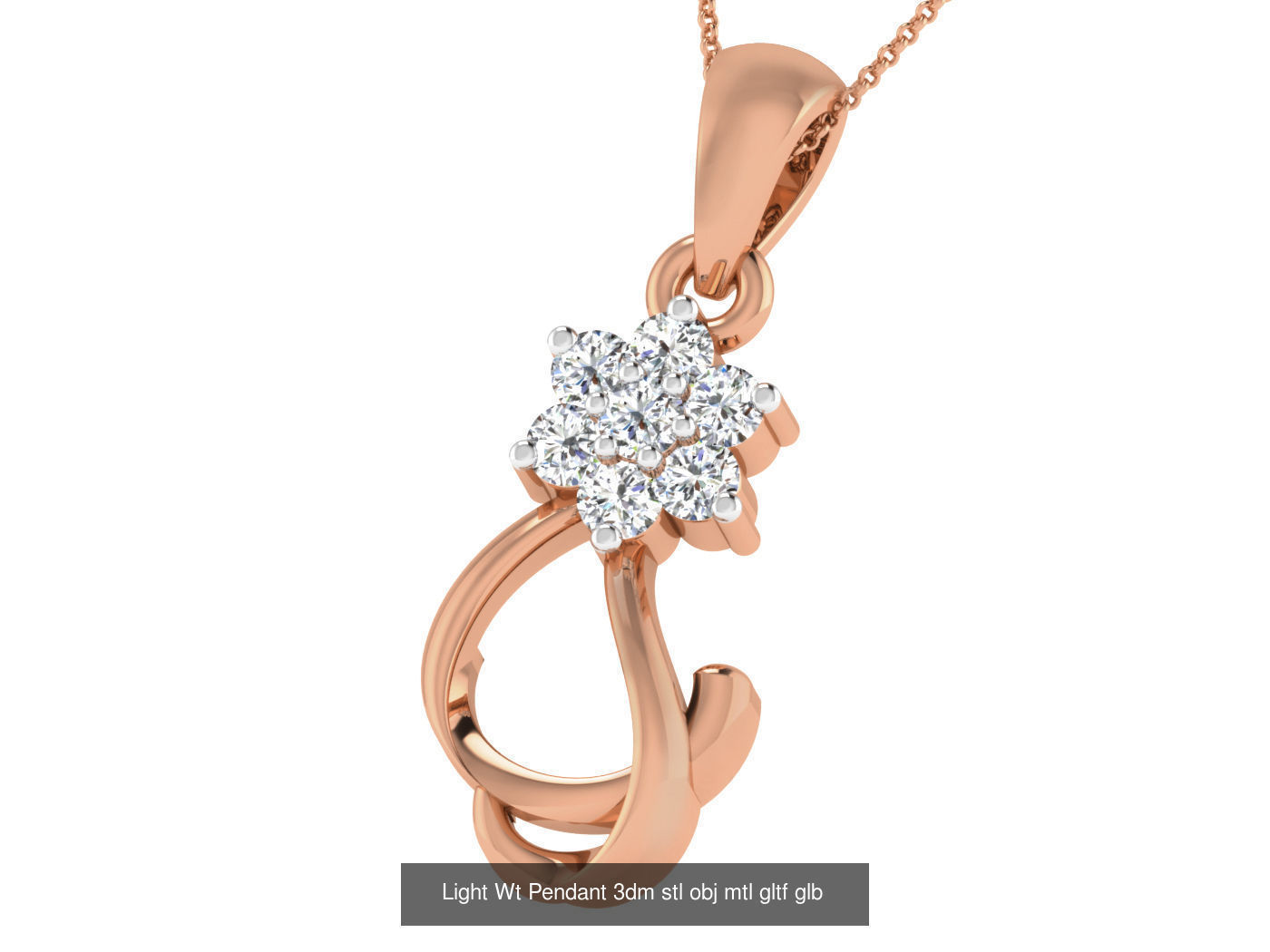 37 Light Wt Pendant 3dm stl obj mtl gltf glb renders details 3D Model Collection_10