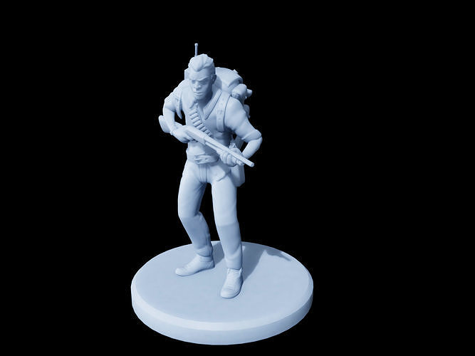 Male Survivor Shotgun Miniature  3D print model