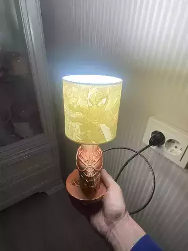 Spider-man themed lithophane lamp