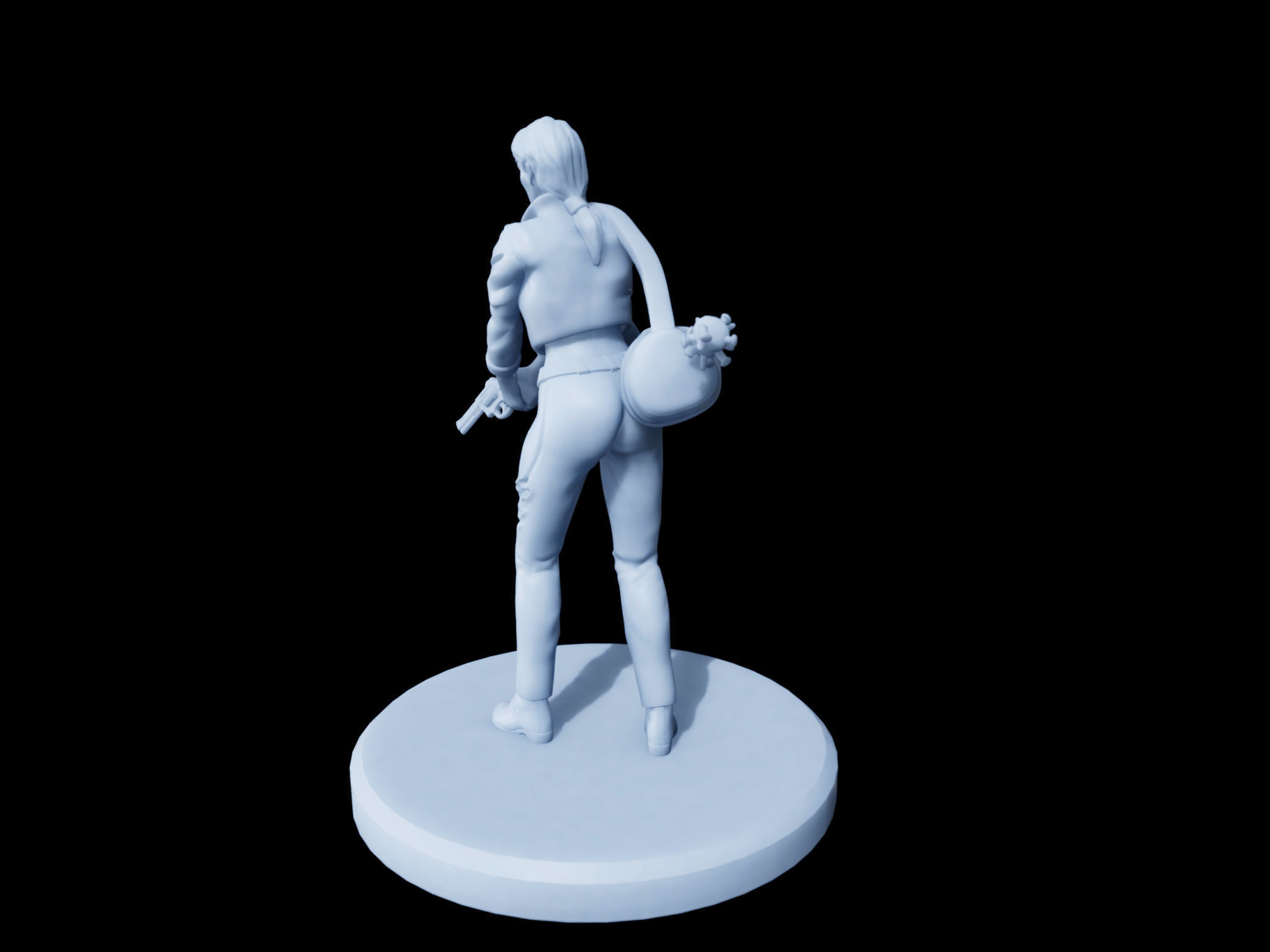 Female Survivor Miniature  3D print model_1