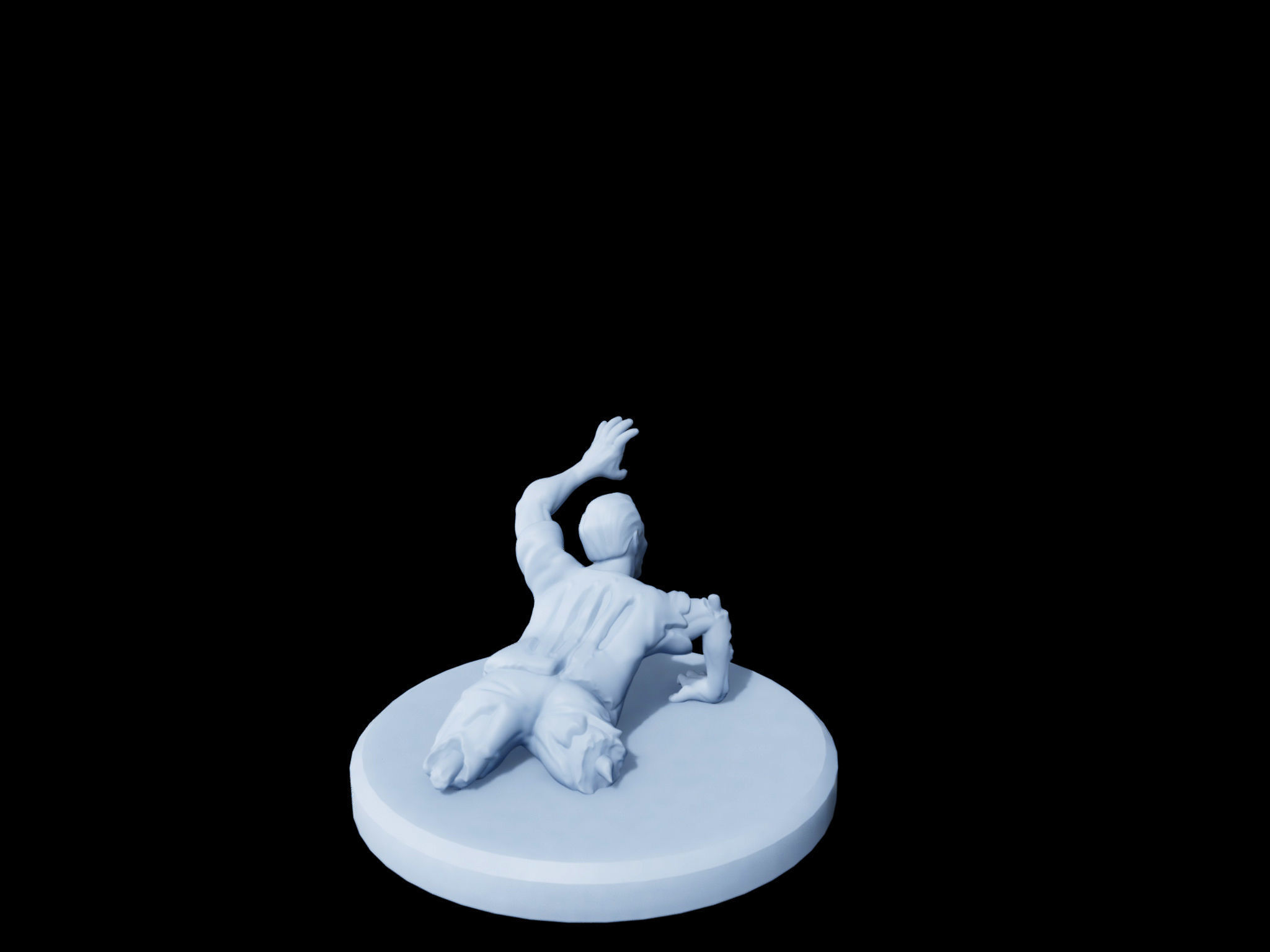 Crawling Zombie Minature 3D print model_1
