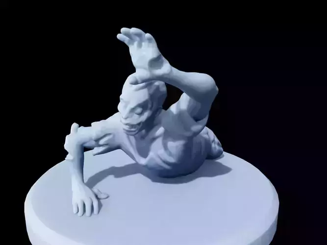 Crawling Zombie Minature 3D print model