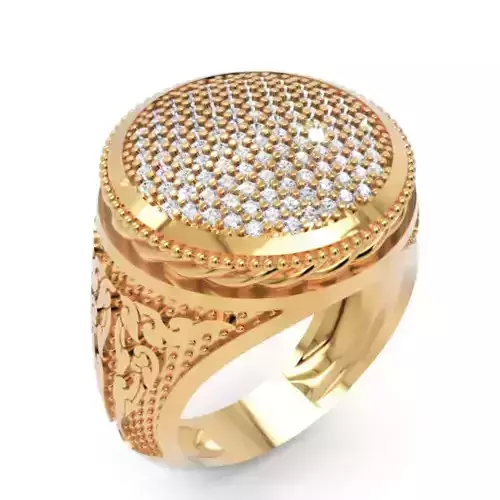 Men Diamond Ring  3d Printable Ornamental Jewelry Design 3D print model