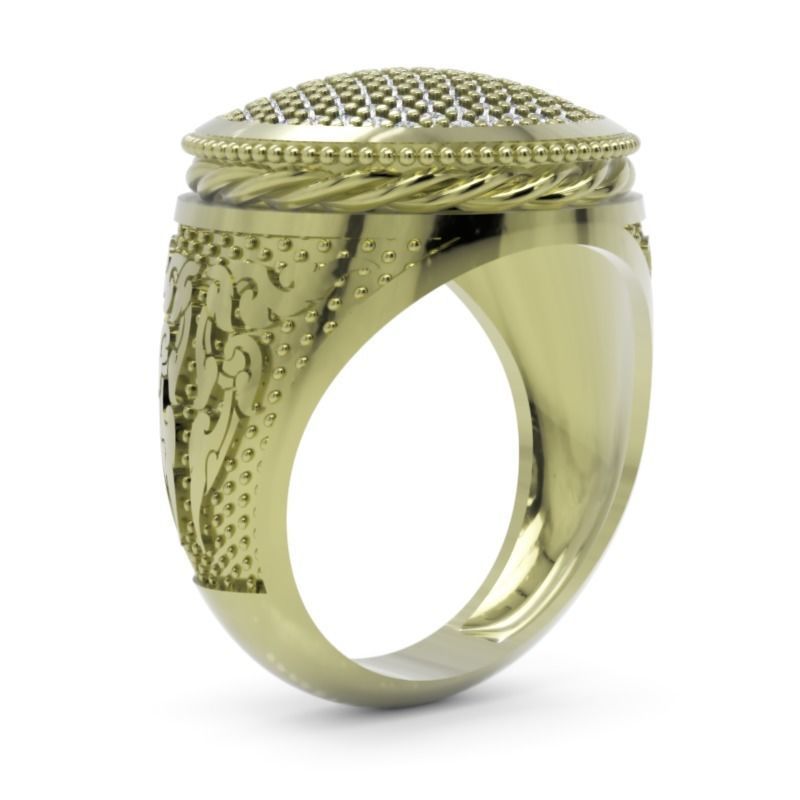 Men Diamond Ring  3d Printable Ornamental Jewelry Design 3D print model_4