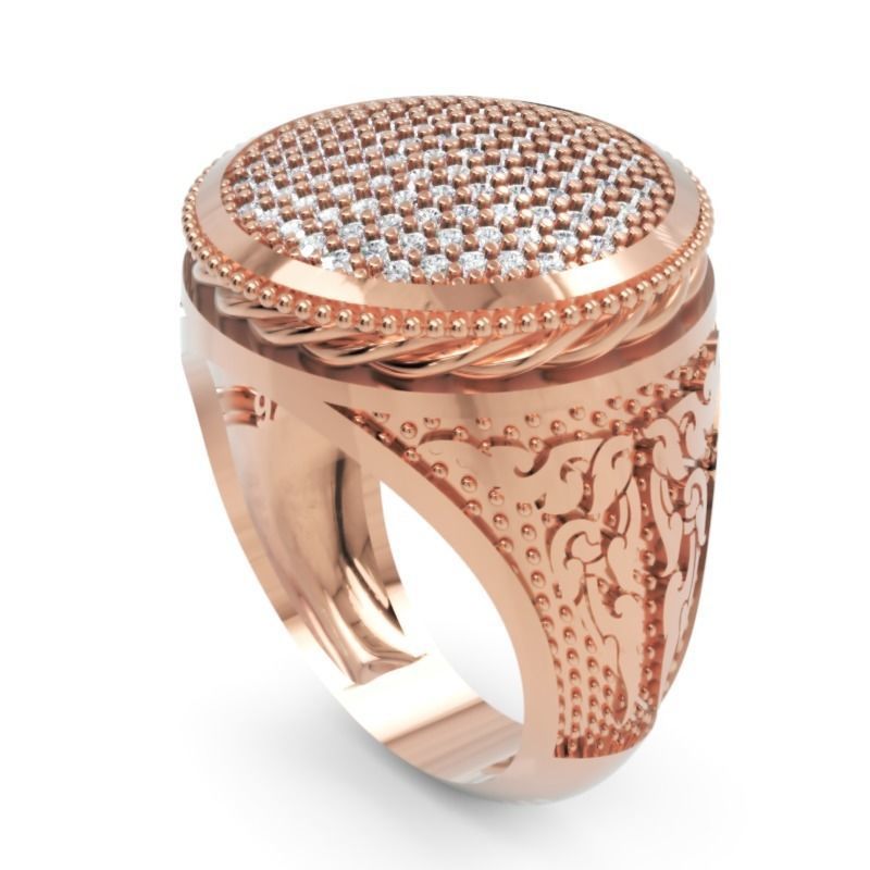 Men Diamond Ring  3d Printable Ornamental Jewelry Design 3D print model_3