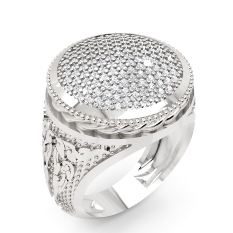 Men Diamond Ring  3d Printable Ornamental Jewelry Design 3D print model_5