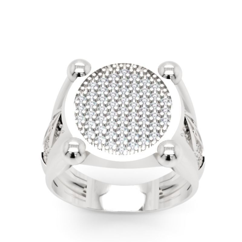 Men Diamond Ring  3D Printable Ornamental Jewelry Design 3D print model_4