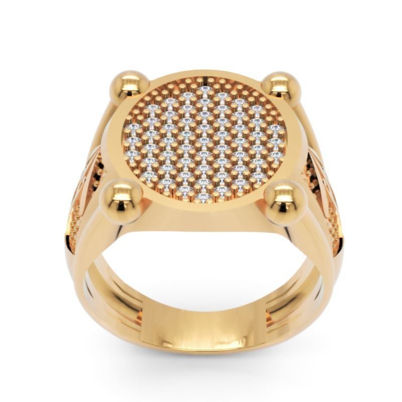 Men Diamond Ring  3D Printable Ornamental Jewelry Design 3D print model_2