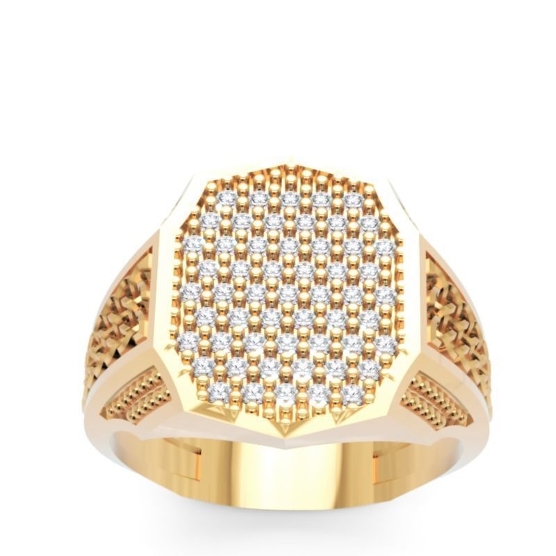 Men Diamond Ring 3D Printable Ornamental Jewelry Design 3D print model_3