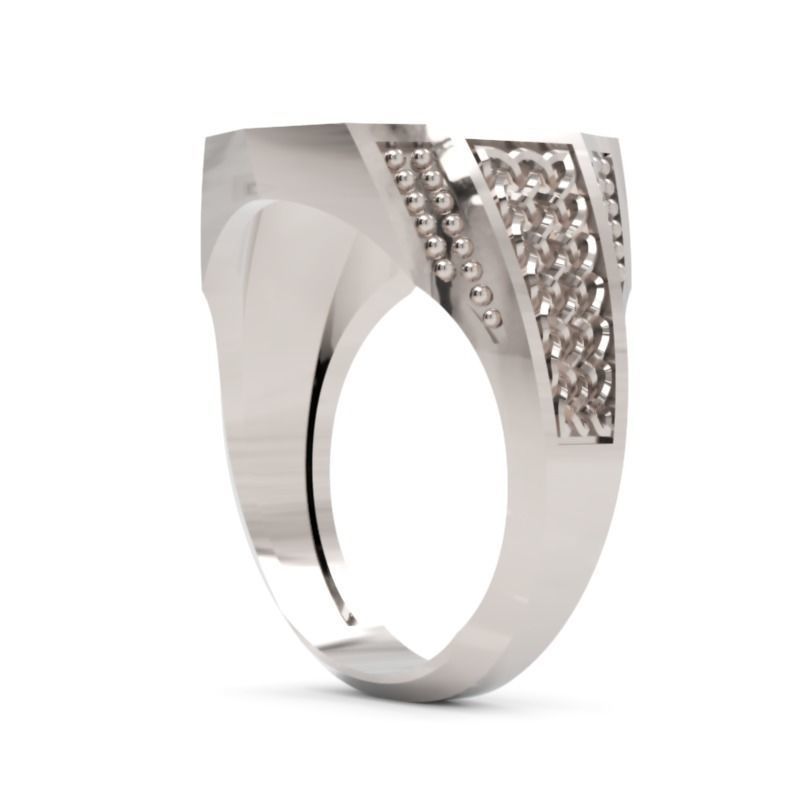 Men Diamond Ring 3D Printable Ornamental Jewelry Design 3D print model_2