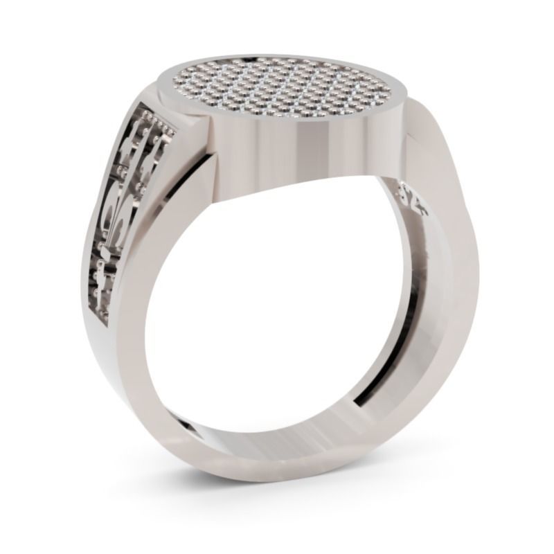 Men Diamond Ring 3D-Printable Ornamental Jewelry Design 3D print model_2