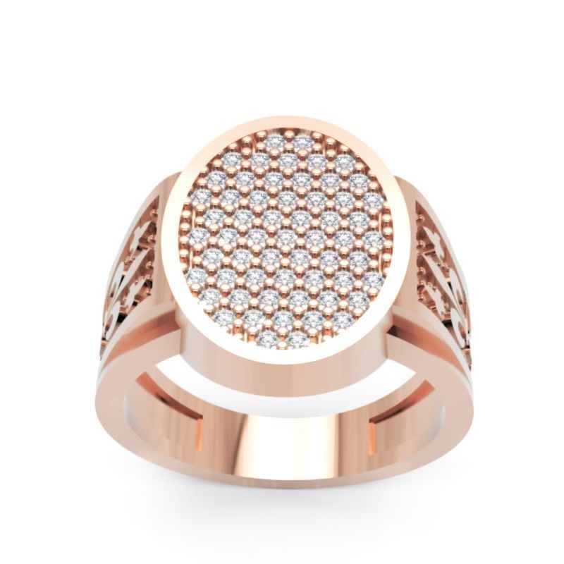 Men Diamond Ring 3D-Printable Ornamental Jewelry Design 3D print model_3