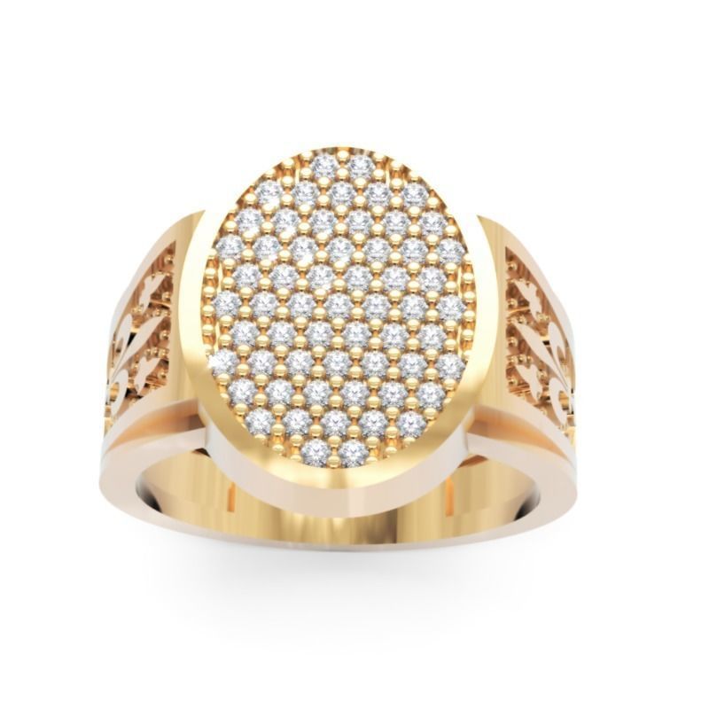 Men Diamond Ring 3D-Printable Ornamental Jewelry Design 3D print model_1