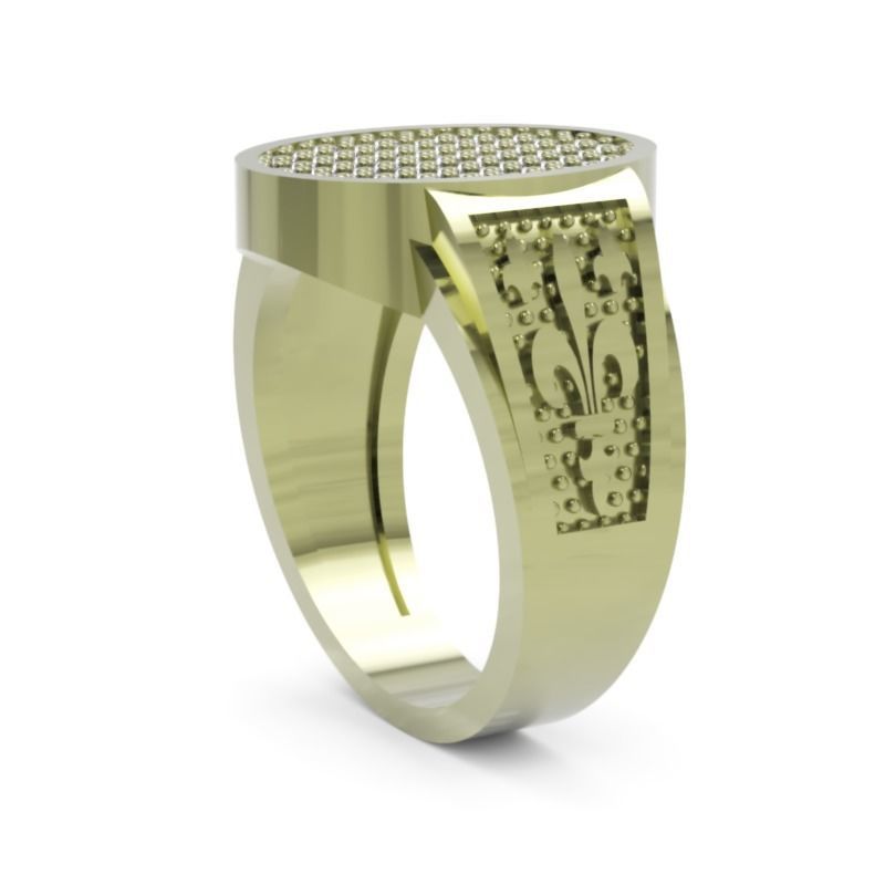 Men Diamond Ring 3D-Printable Ornamental Jewelry Design 3D print model_4