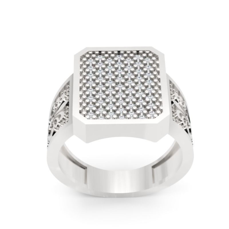 Men Diamond Ring 3D-Printable Ornamental Jewelry Design 3D print model_2