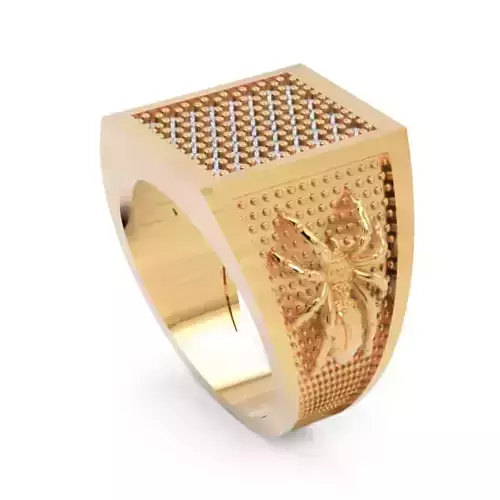 Men Diamond Ring 3D Printable Ornamental Jewelry Design 3D print model