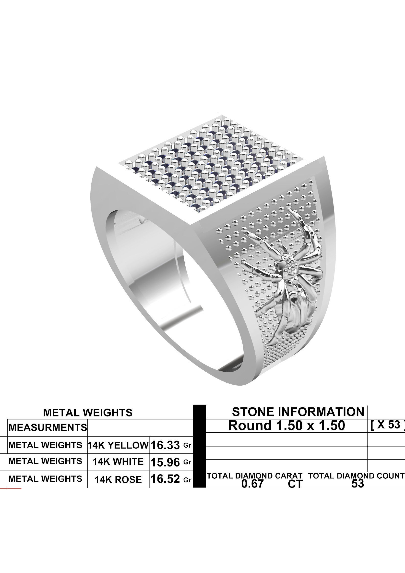 Men Diamond Ring 3D Printable Ornamental Jewelry Design 3D print model_4