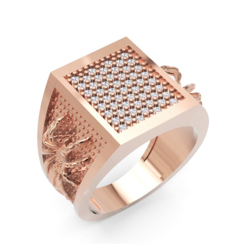 Men Diamond Ring 3D Printable Ornamental Jewelry Design 3D print model_2