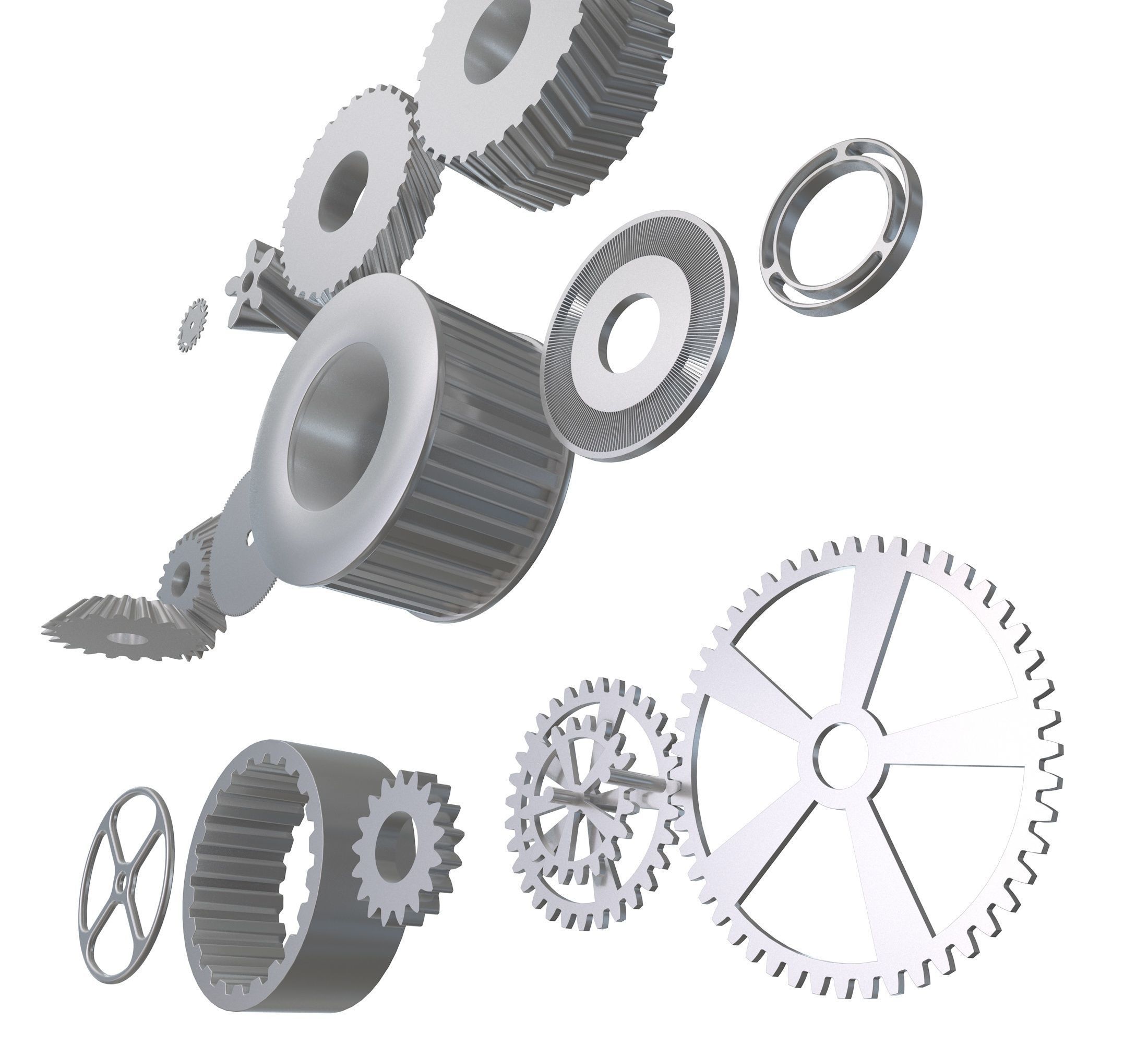 Cogwheel Objects Clutches Gears  3D model_4