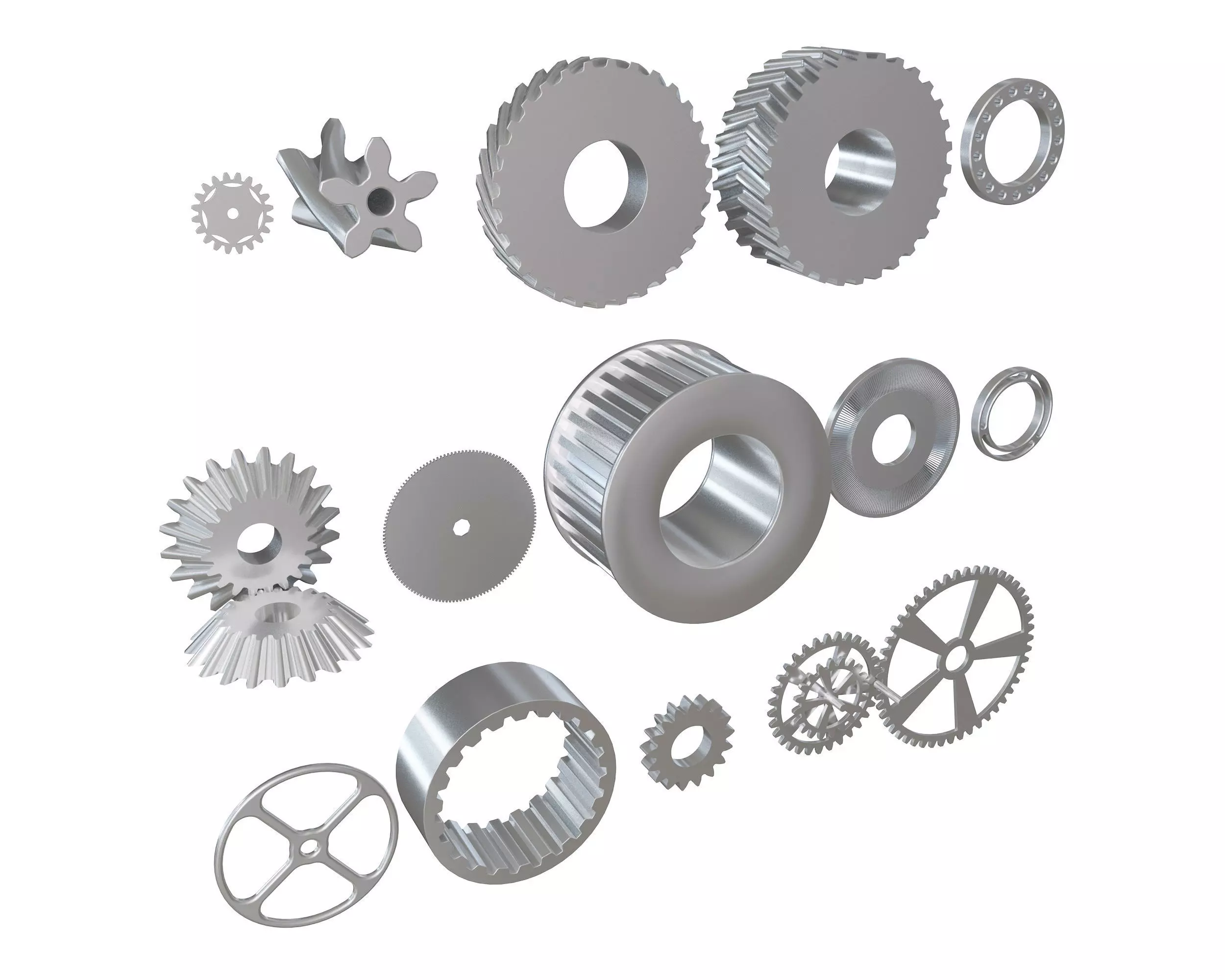 Cogwheel Objects Clutches Gears  3D model_0