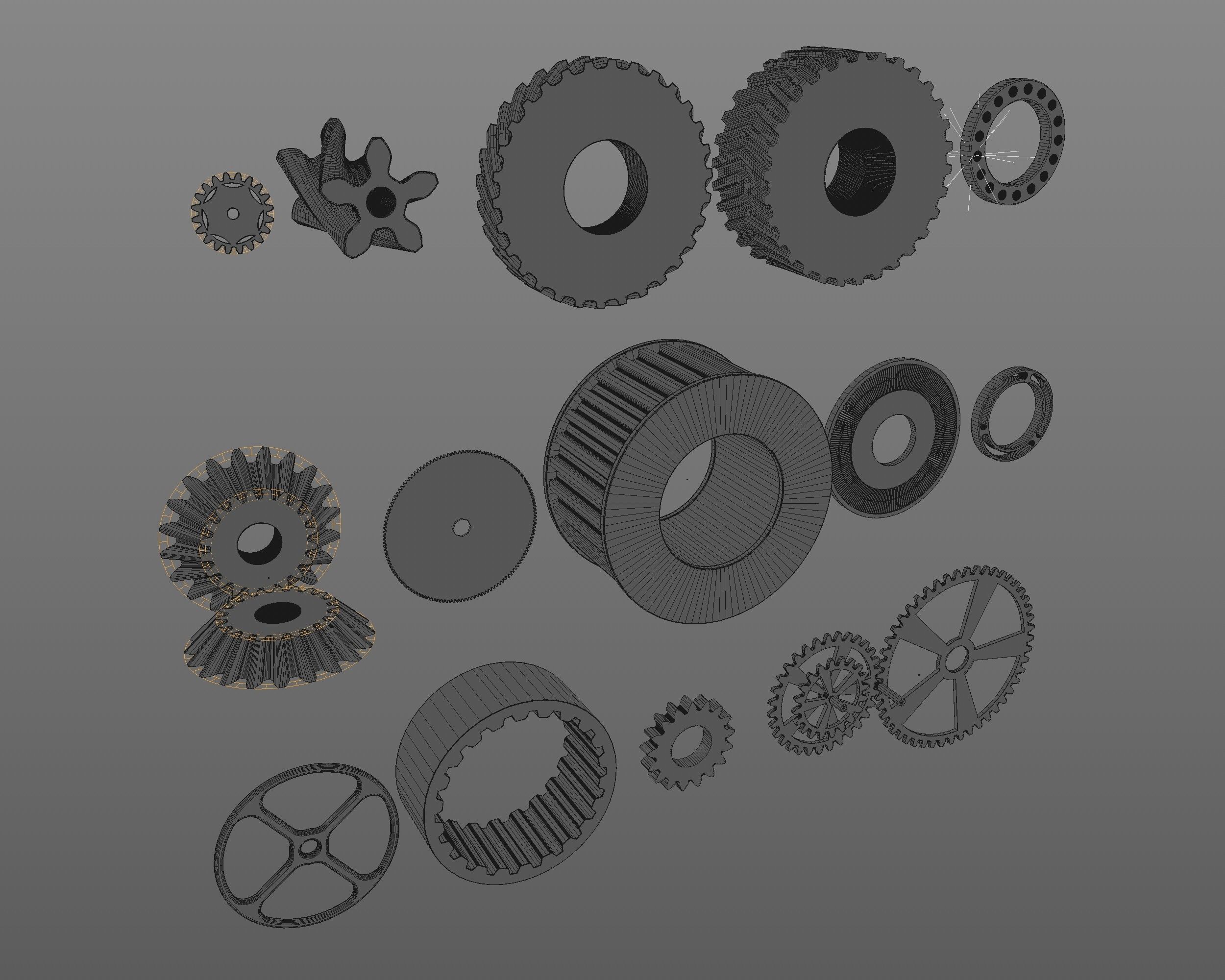 Cogwheel Objects Clutches Gears  3D model_6