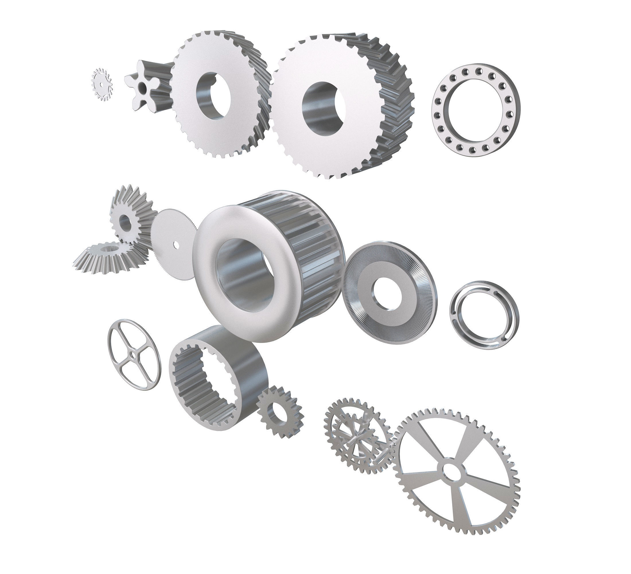 Cogwheel Objects Clutches Gears  3D model_1