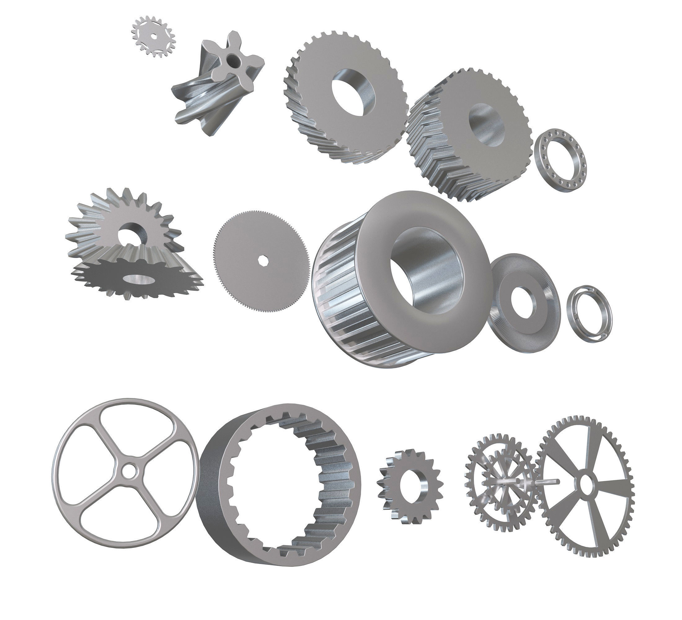 Cogwheel Objects Clutches Gears  3D model_3