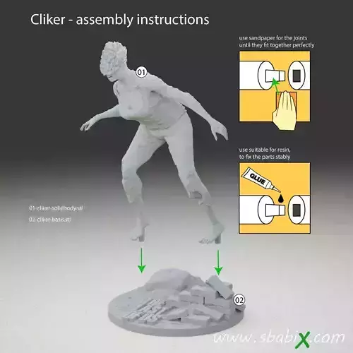 Clicker the Last of Us Television series 3d model single body