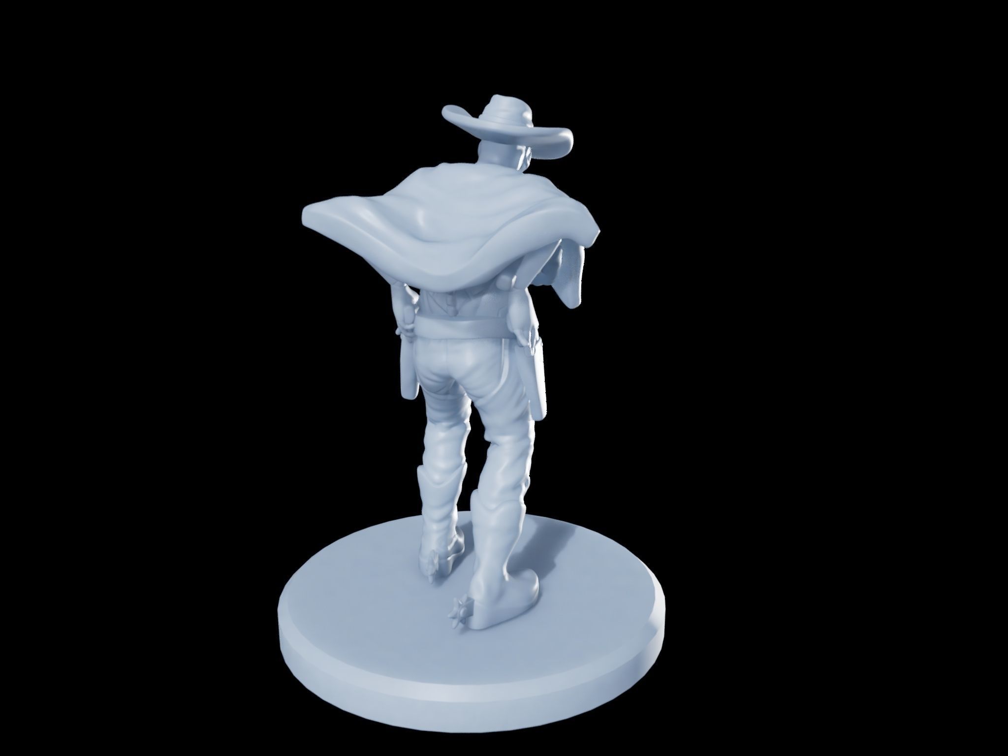 Wasteland Cowboy Holstered Miniature  3D print model_3