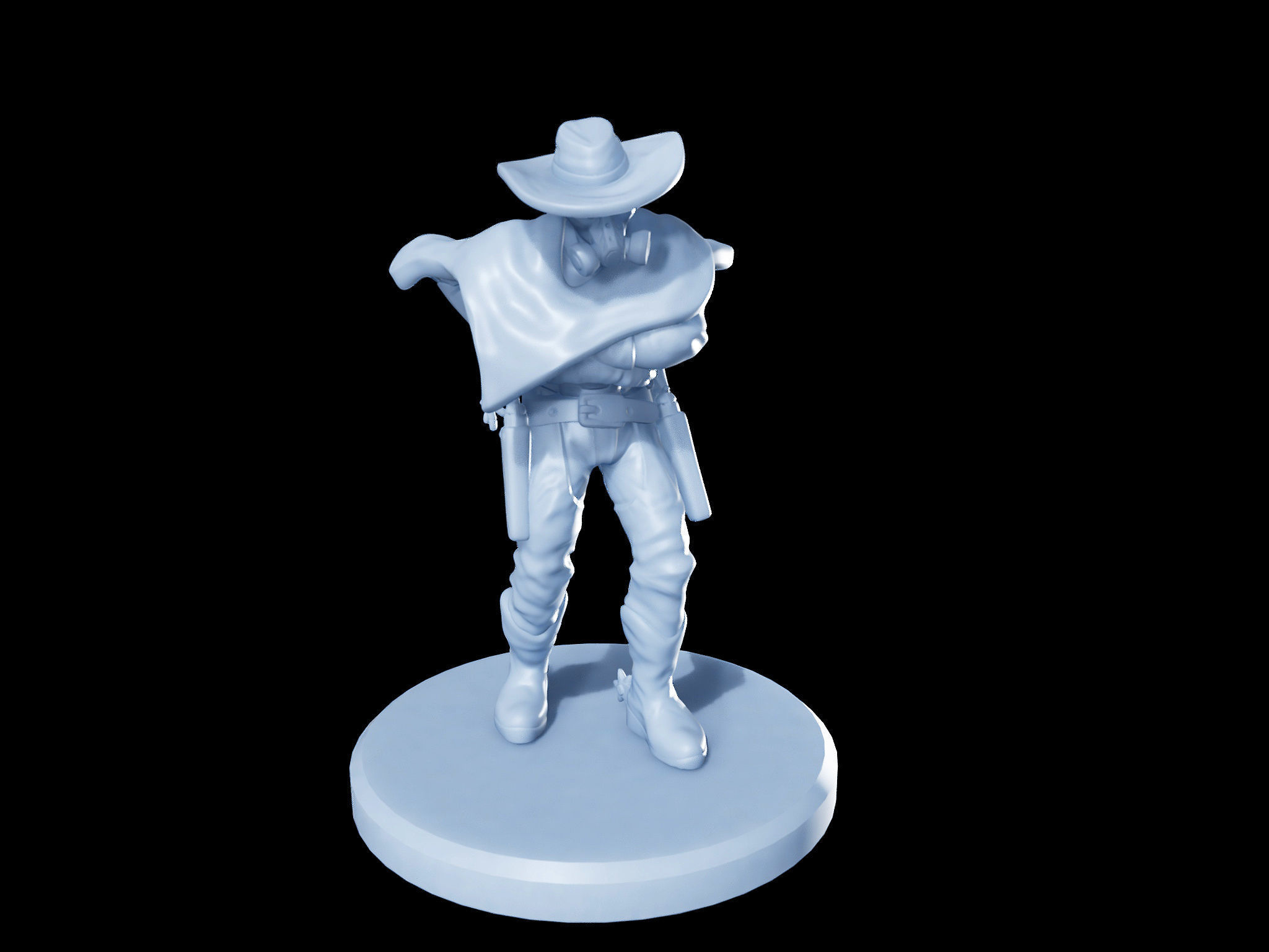 Wasteland Cowboy Holstered Miniature  3D print model_2