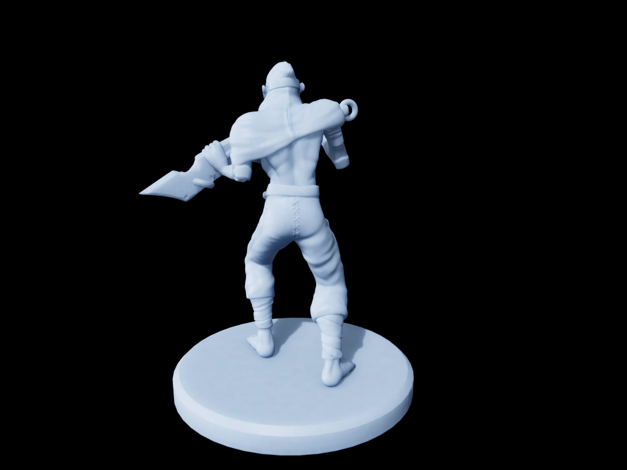 Sand Warrior Sword Miniature 3D print model_1
