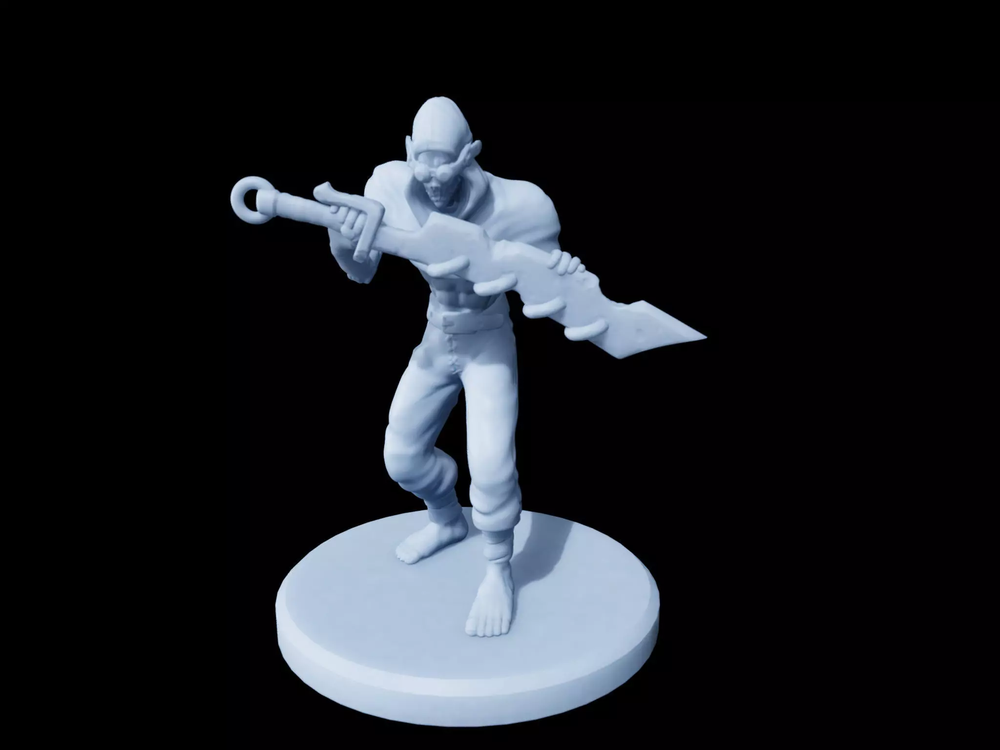 Sand Warrior Sword Miniature 3D print model_0