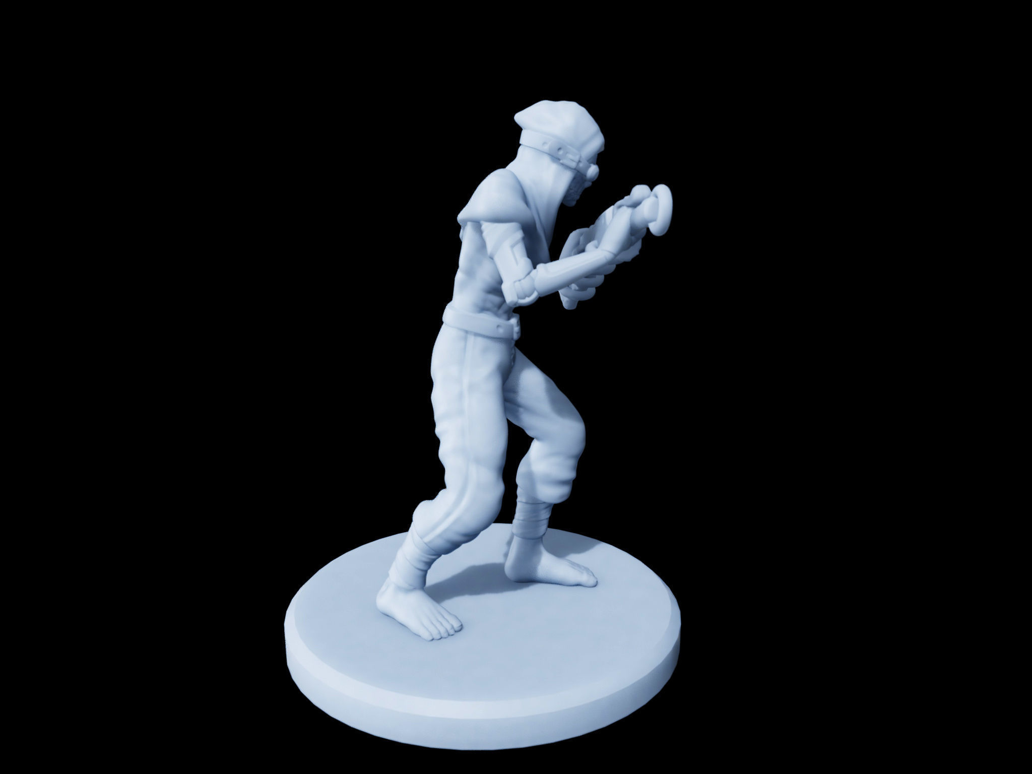 Sand Warrior Sword Miniature 3D print model_2