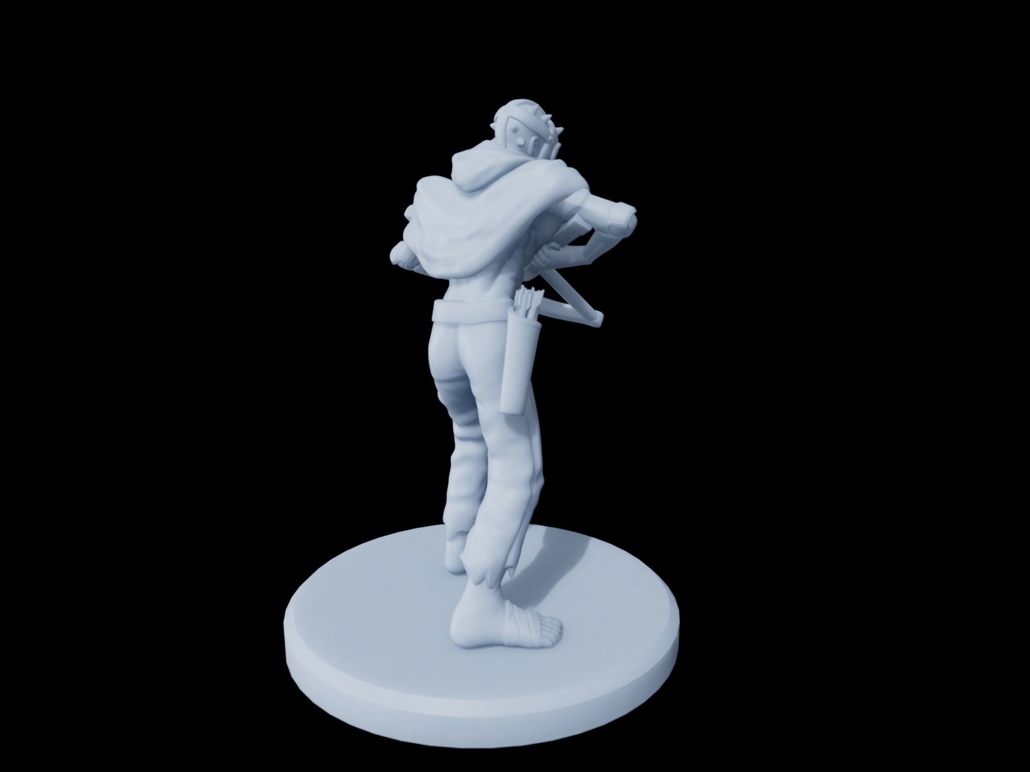 Sand Warrior Crossbow Miniature 3D model 3D printable CGTrader