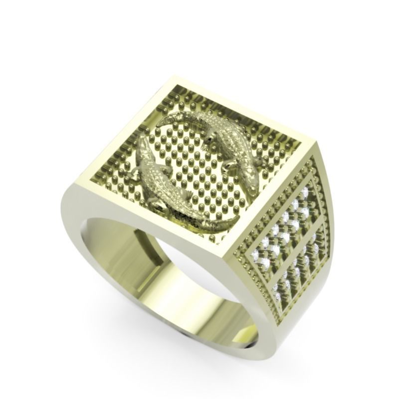 Men Diamond Ring 3D Printable Ornamental Jewelry Design 3D print model_1